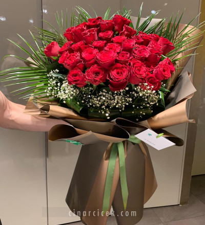 41 Adet Kırmızı Gül Buket